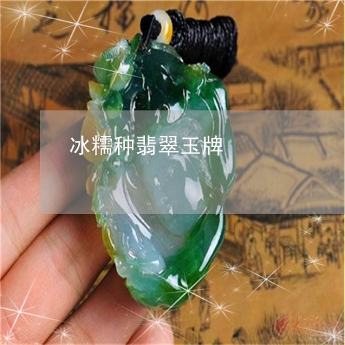 冰糯种翡翠玉牌/2023040549382 冰糯种翡翠玉牌/2023040549382