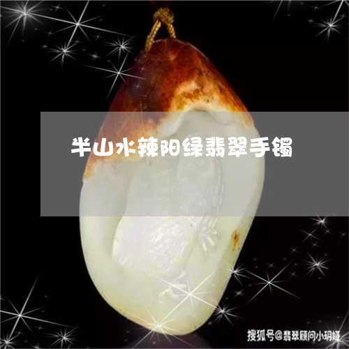 半山水辣阳绿翡翠手镯/2023061751504