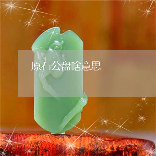 原石公盘啥意思/2023040463504 原石公盘啥意思/2023040463504