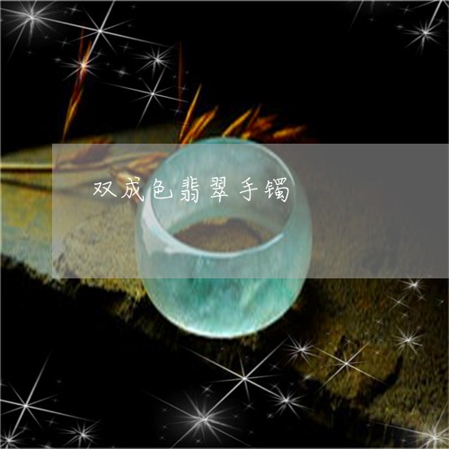 双成色翡翠手镯/2023040440475