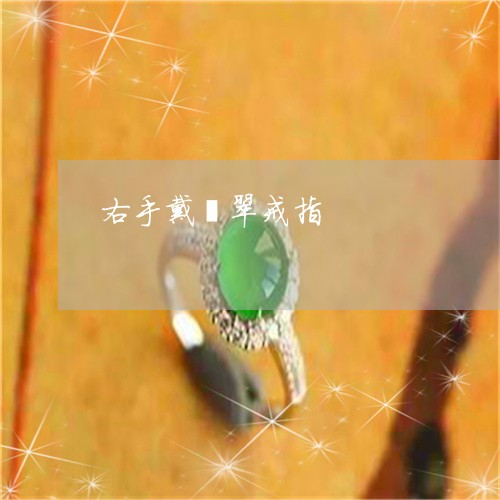 右手戴翡翠戒指/2023040462626 右手戴翡翠戒指/2023040462626