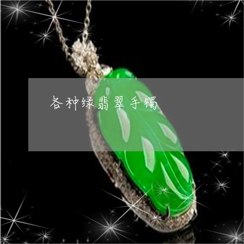 各种绿翡翠手镯/2023040458178