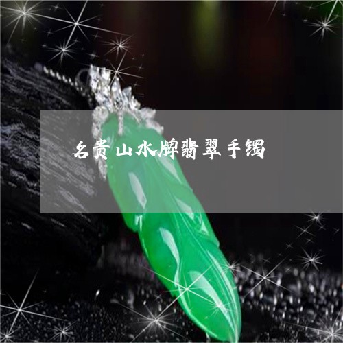 名贵山水牌翡翠手镯/2023042227570