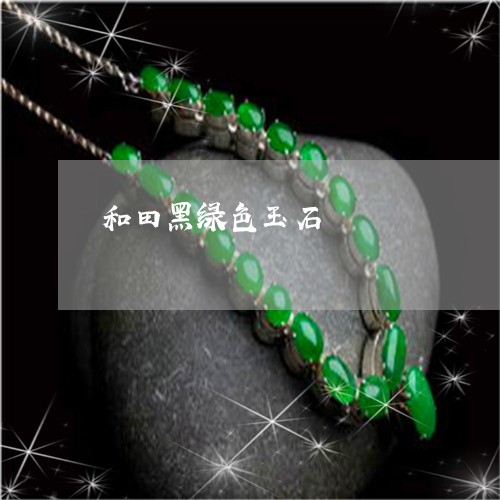 和田黑绿色玉石/2023040416046 和田黑绿色玉石/2023040416046