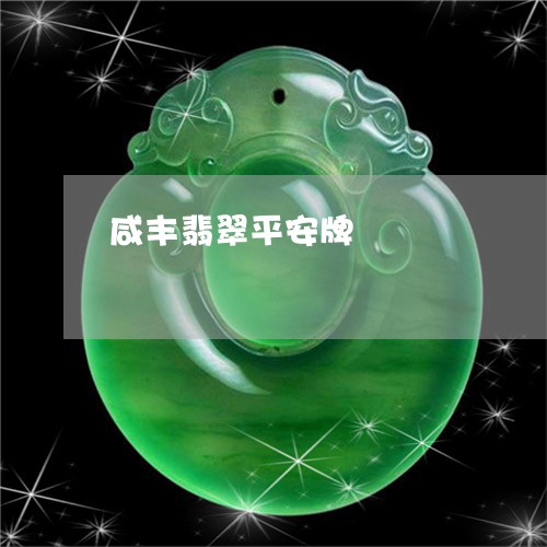 咸丰翡翠平安牌/2023040429602