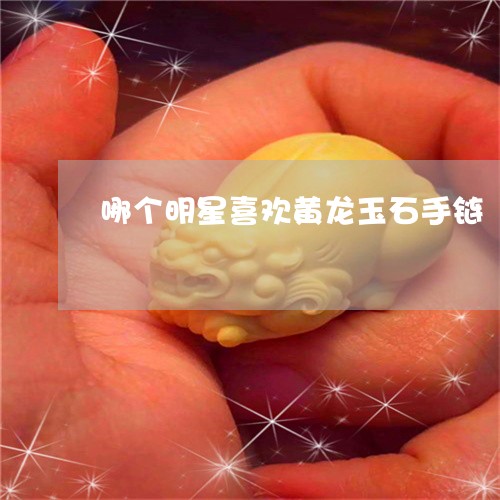 哪个明星喜欢黄龙玉石手链/2023062839682