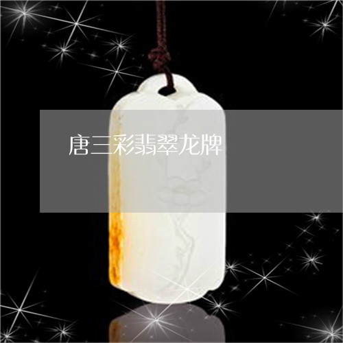 唐三彩翡翠龙牌/2023040340480