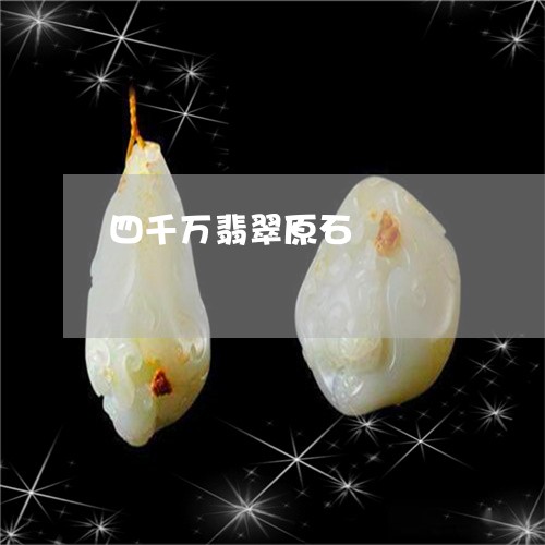 四千万翡翠原石/2023040439393 四千万翡翠原石/2023040439393