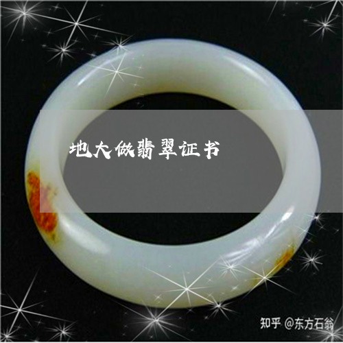 地大做翡翠证书/2023040404038