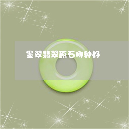 墨翠翡翠原石哪种好/2023042314815