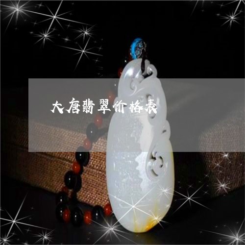 大唐翡翠价格表/2023040441381 大唐翡翠价格表/2023040441381