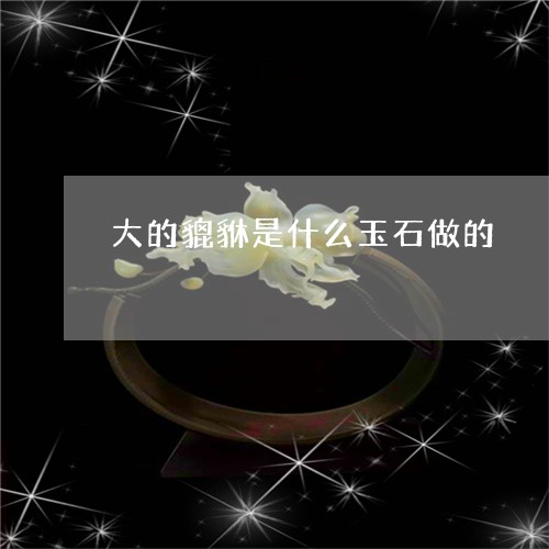 大的貔貅是什么玉石做的/2023061910504