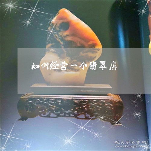 如何经营一个翡翠店/2023042095141