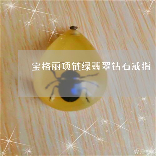 宝格丽项链绿翡翠钻石戒指/2023071173794