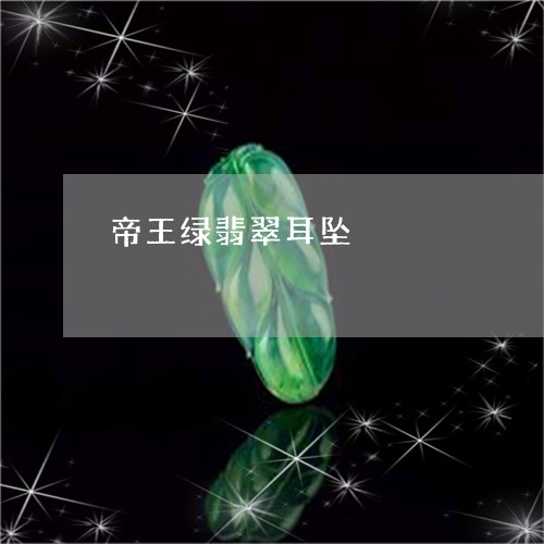 帝王绿翡翠耳坠/2023040323816