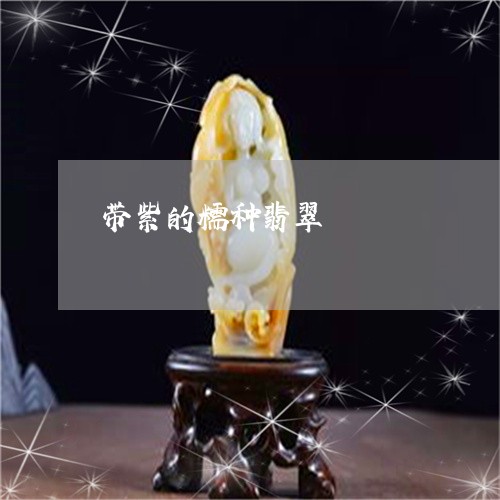 带紫的糯种翡翠/2023040307271