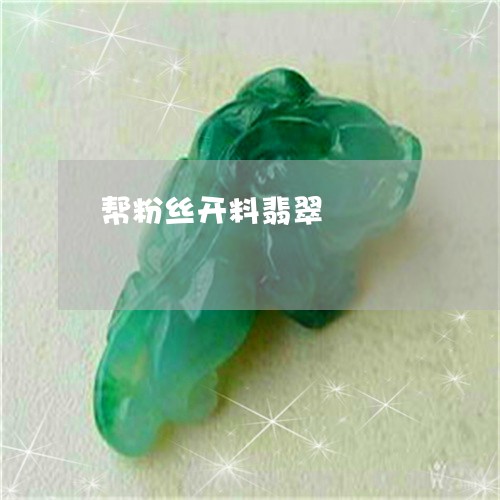 帮粉丝开料翡翠/2023040396827
