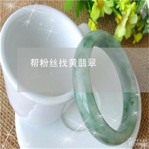 帮粉丝找黄翡翠/2023040326159