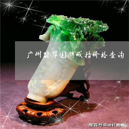 广州翡翠圆牌戒指价格查询/2023062970682