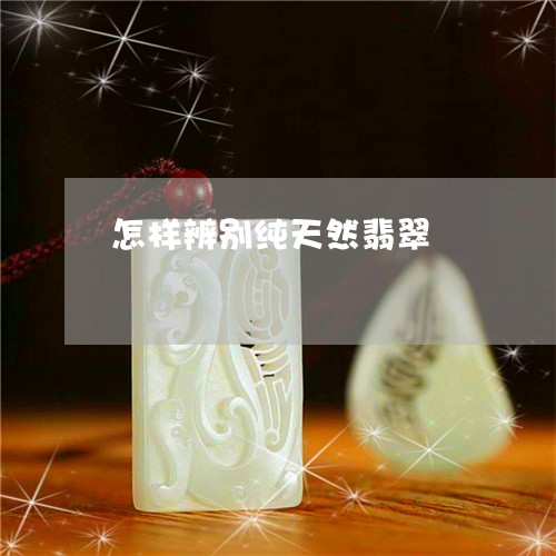 怎样辨别纯天然翡翠