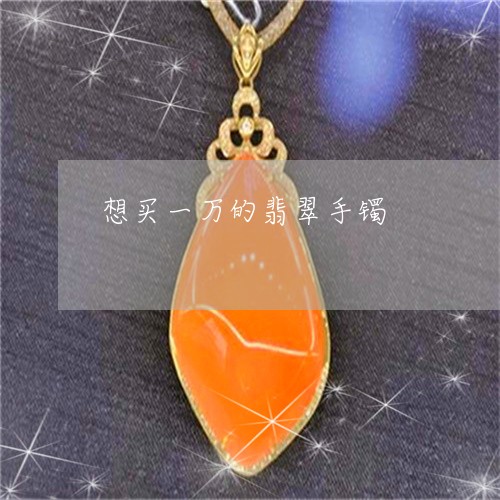 想买一万的翡翠手镯 想买一万的翡翠手镯