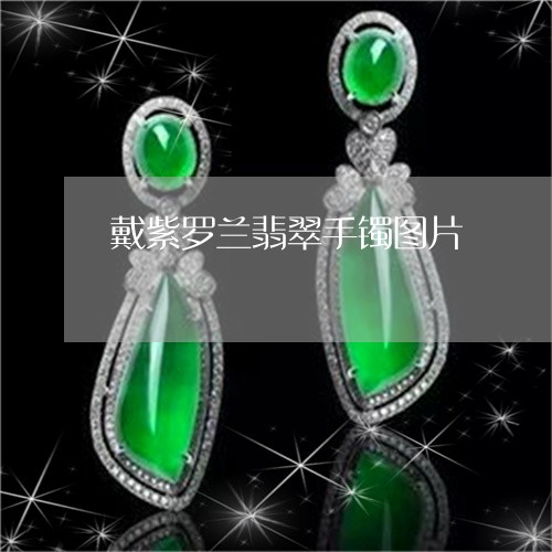戴紫罗兰翡翠手镯图片/2023022165927