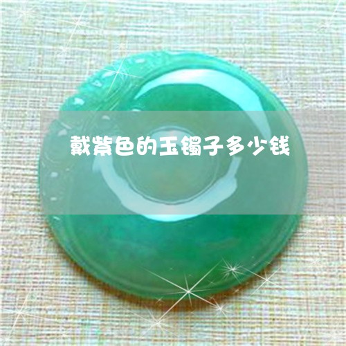 戴紫色的玉镯子多少钱/2023022171836