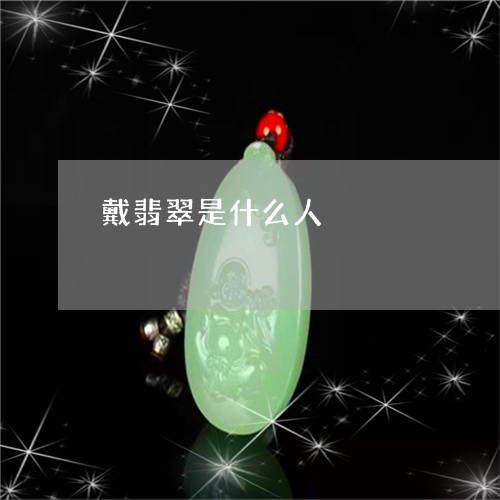 戴翡翠是什么人/2023040252682 戴翡翠是什么人/2023040252682