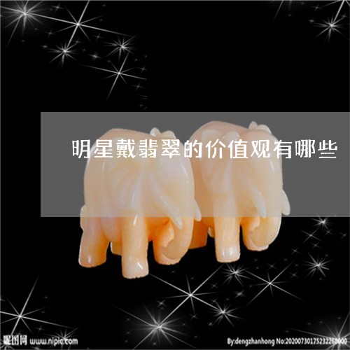 明星戴翡翠的价值观有哪些/2023071005959