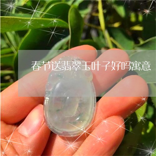 春节送翡翠玉叶子好吗寓意/2023071012717