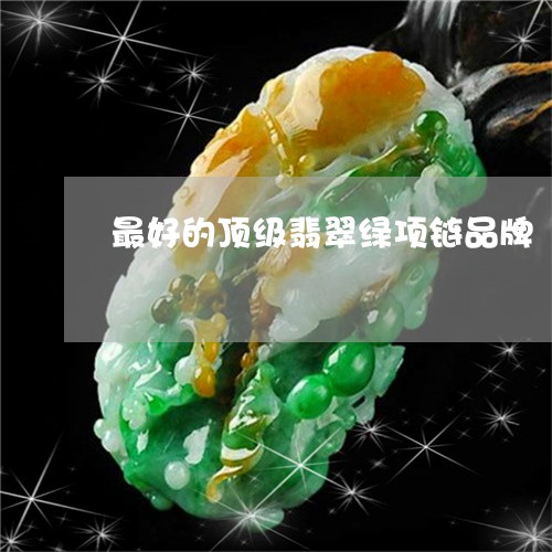 最好的顶级翡翠绿项链品牌/2023071003704