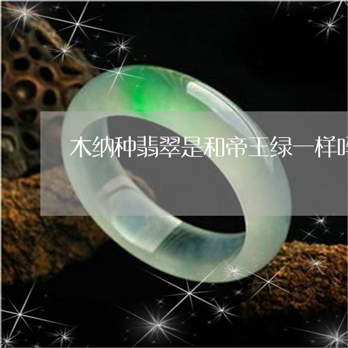 木纳种翡翠是和帝王绿一样吗/2023071207067