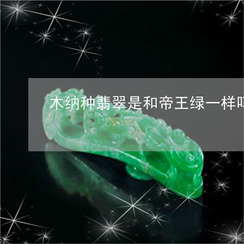 木纳种翡翠是和帝王绿一样吗/2023071218473