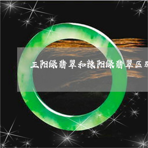 正阳绿翡翠和辣阳绿翡翠区别/2023071249473