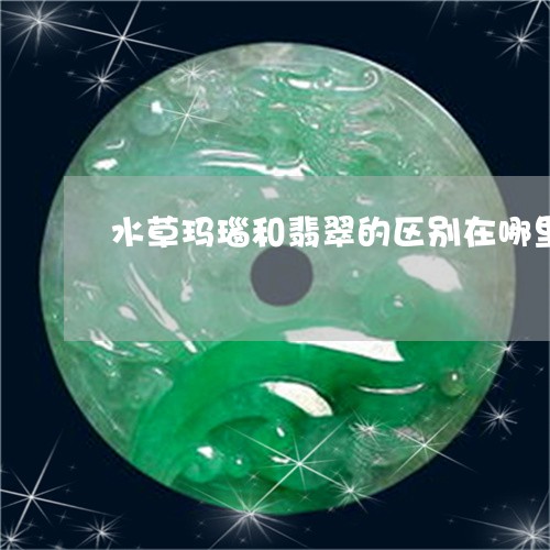 水草玛瑙和翡翠的区别在哪里/2023071272605