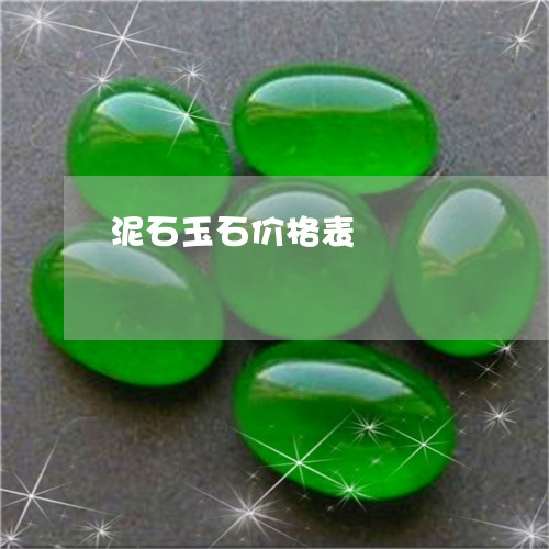 泥石玉石价格表/2023040171406
