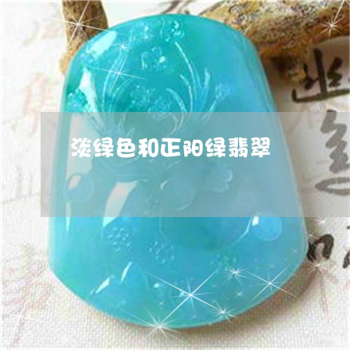 淡绿色和正阳绿翡翠/2023041663624