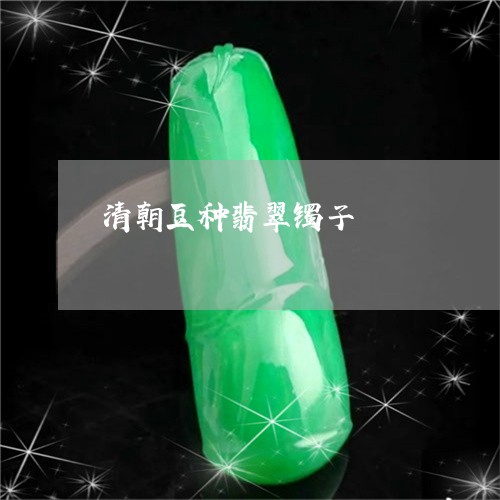 清朝豆种翡翠镯子/2023032080494 清朝豆种翡翠镯子/2023032080494