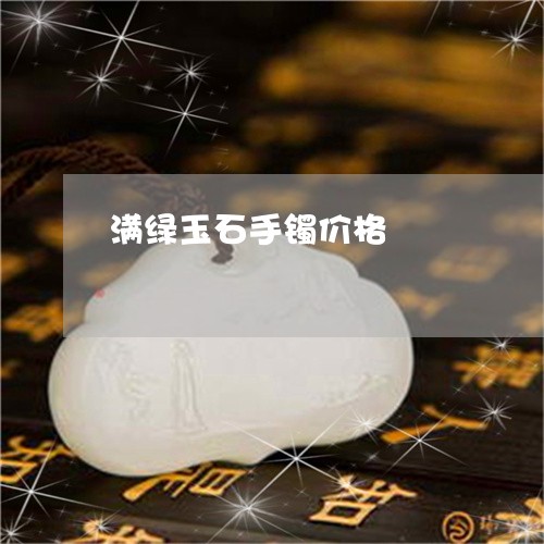 满绿玉石手镯价格/2023031785250