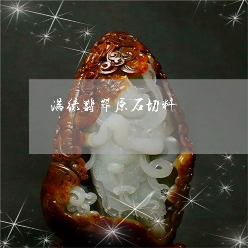 满绿翡翠原石切料/2023031813837