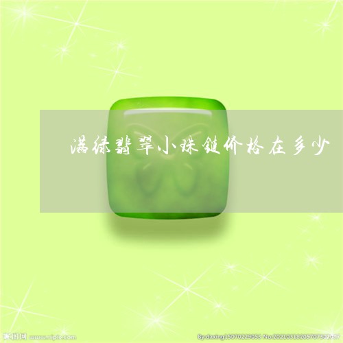 满绿翡翠小珠链价格在多少/2023061971504