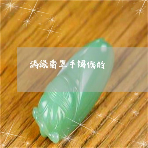 满绿翡翠手镯假的/2023031833938