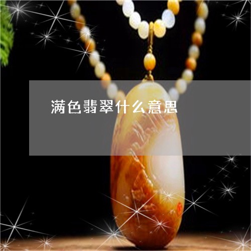 满色翡翠什么意思/2023031872716 满色翡翠什么意思/2023031872716