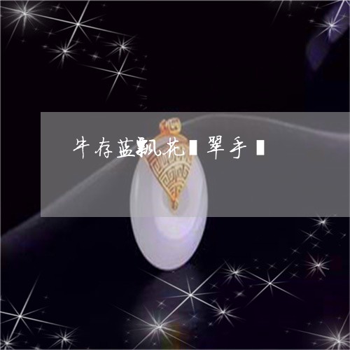 牛存蓝飘花翡翠手镯/2023041473505