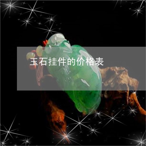 玉石挂件的价格表/2023031992605 玉石挂件的价格表/2023031992605