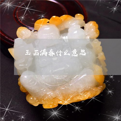 玉石满春什么意思/2023031804268 玉石满春什么意思/2023031804268