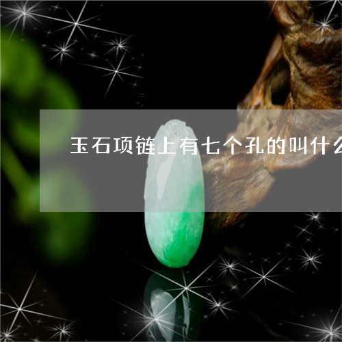 玉石项链上有七个孔的叫什么/2023071249368