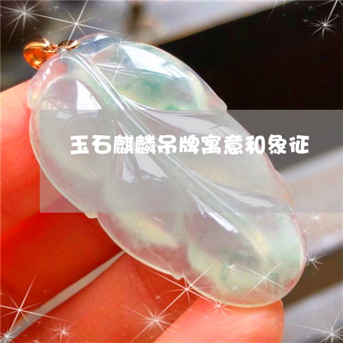 玉石麒麟吊牌寓意和象征/2023061884938
