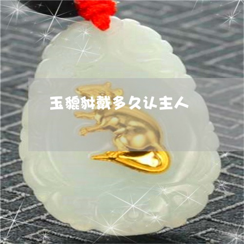 玉貔貅戴多久认主人/2023041352714