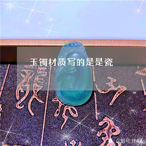 玉镯材质写的是是瓷/2023041337238
